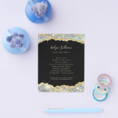 Faux glitter Gold sequin flyer (Enkel)