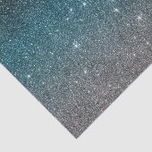 Faux Glitter Gradiënt in Zwart, Blauw, Wit Tissuepapier (Detail)