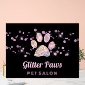 faux glitter huisdier salon acryl bord (Huwelijk)