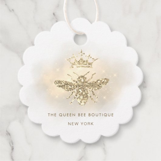 faux glitter koningin bedankjes labels (Voorkant)