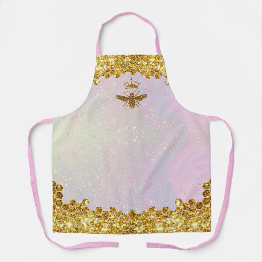 faux glitter koningin schort (Voorkant)