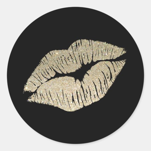 Faux Glitter Lips Sticker (Voorkant)