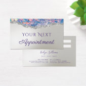 Faux glitter mermaid sequin Appointment Card Visitekaartje (Bureau)