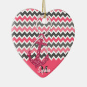 faux glitter nautical anchor infinity symbool keramisch ornament (Rechts)