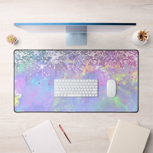 Faux glitter opaal visitekaartje bureaumat (Kantoor 1)