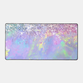 Faux glitter opaal visitekaartje bureaumat