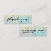 faux glitter opal background mini visitekaartje (Voorkant / Achterkant)