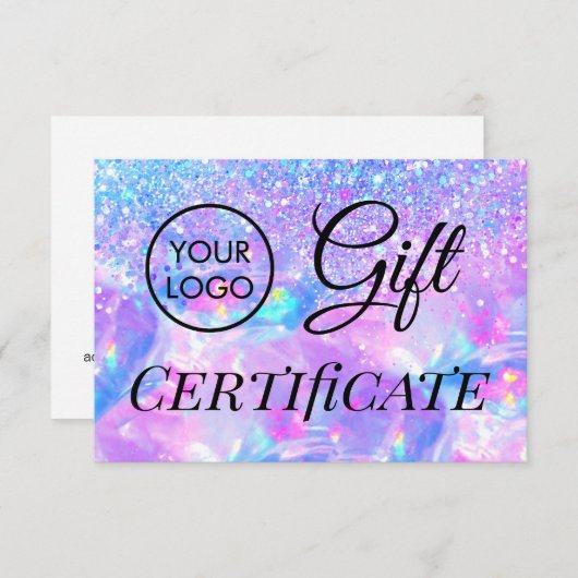 faux glitter opal gift (Voorkant / Achterkant)