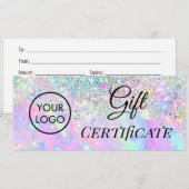 faux glitter opal logo gift (Voorkant / Achterkant)