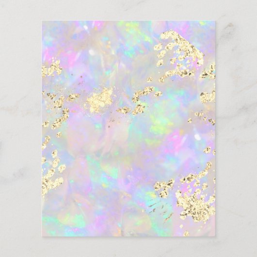 faux glitter opal mineral design flyer (Achterkant)