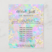 faux glitter opal mineral design flyer (Voorkant)
