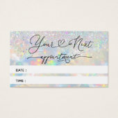 faux glitter opal Nomcard Visitekaartje (Voorkant)