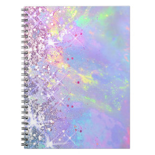 faux glitter opal notitieboek
