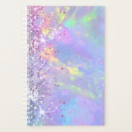 faux glitter opal planner