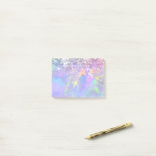 faux glitter opal post-it® notes (Op bureau)