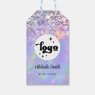 Faux Glitter Opal Product Gift labels Cadeaulabel