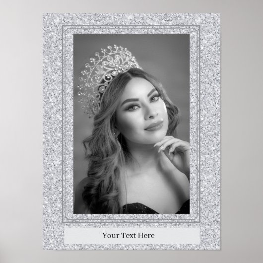 Faux Glitter Personal Portrait Poster (Devant)
