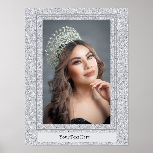 Faux Glitter Personal Portrait Poster (Devant)