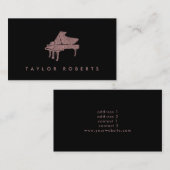 faux glitter piano visitekaartje (Voorkant / Achterkant)