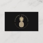 Faux Glitter Pineapple Logo Visitekaartje (Voorkant)