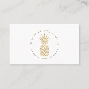 Faux Glitter Pineapple Logo Visitekaartje