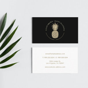 Faux Glitter Pineapple Logo Visitekaartje