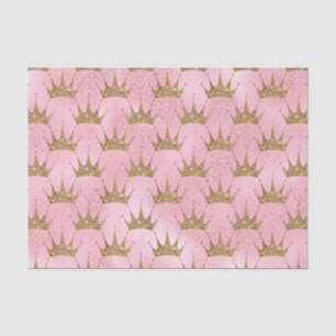 Faux glitter Princess golden crown tissue Tissuepapier
