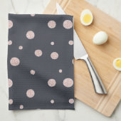 FAUX glitter roos goudkleurig gestippeld Theedoek (Quarter Fold)