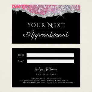 Faux glitter sequin Appointment Card
