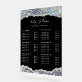 Faux Glitter Silver Sequin prijslijst Acryl Bord (Hoek)