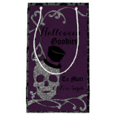 Faux Glitter Skull Good Bag Klein Cadeauzakje (Voorkant)