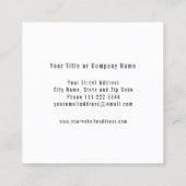 Faux Glitter Skull Tattoo Artistist Visitekaartje (Achterkant)