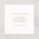 Faux Glitter Umbrella Visitekaartje (Achterkant)