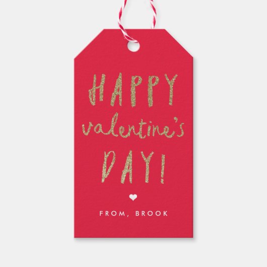 Faux glitter Valentijnsdag Gift labels Cadeaulabel (Voorkant)