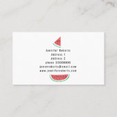 faux glitter watermeloen visitekaartje (Achterkant)