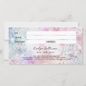 Faux glitter waterverf cadeaubon (Achterkant)