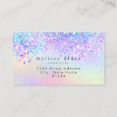 faux glitter zeemeermin staart visitekaartje (Achterkant)