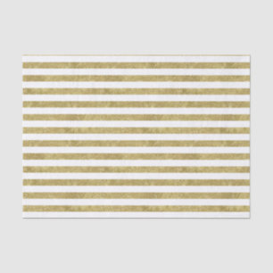 Faux Glittery Gold Stripes Tissuepapier