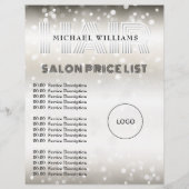 Faux glittery shiny hair salon flyer (Achterkant)