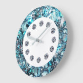 Faux Glitzy Jewel Bling Horloge murale (Angle)
