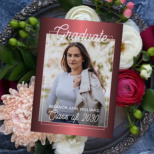 Faux Glossy Dark Wine Red Invitation de Remise des