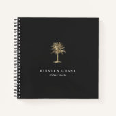 Faux Gol Palm Tree Logo Notitieboek (Voorkant)