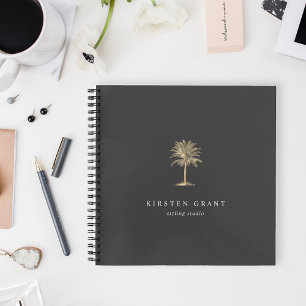Faux Gol Palm Tree Logo Notitieboek