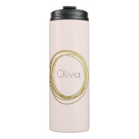 Faux Gold Abstract Cirkelontwerp met naam