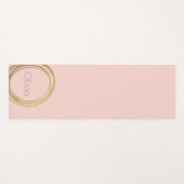 Faux Gold Abstract Cirkelontwerp met naam Yogamat (Voorkant (horizontaal))