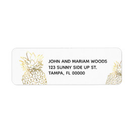 Faux Gold Ananas Retouradres Labels