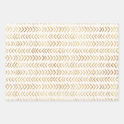 Faux gold arrow pattern inpakpapier vel (Voorkant 3)
