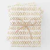 Faux gold arrow pattern inpakpapier vel (In situ)