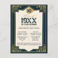 Faux Gold Art Deco 30 Jaar High School Reunion