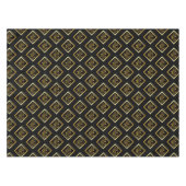 Faux Gold Axis Monogram – Black & Gold Tafelkleed (Voorkant (Horizontaal))